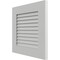 Ekena Millwork 12"W x 12"H True Fit PVC Louver Shutters Sample, Hailstorm Gray SAMPLE-TFPLVST - alternate 5